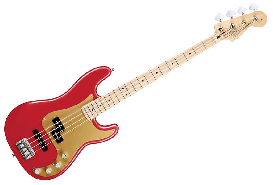 Deluxe Active P-Bass - Chrome Red Fender