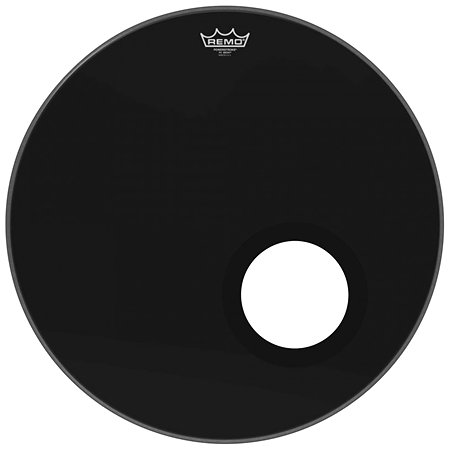 Remo Powerstroke III Ebony 22" + Renfort Fixe GROSSE CAISSE