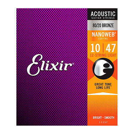 Elixir 11152 Nanoweb 10/47 Light 12-String
