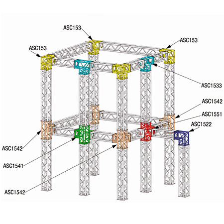 ASD SC 15150 Structure carrée 150 mm x 1m50