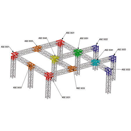 ASD SC 30300 Structure carrée 290mm x 3m
