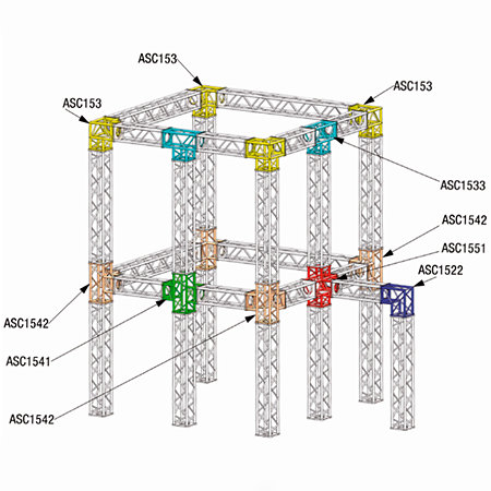 ASC 1522 Angle 2 départs 90 degrés 0,25m x 0,25m ASD