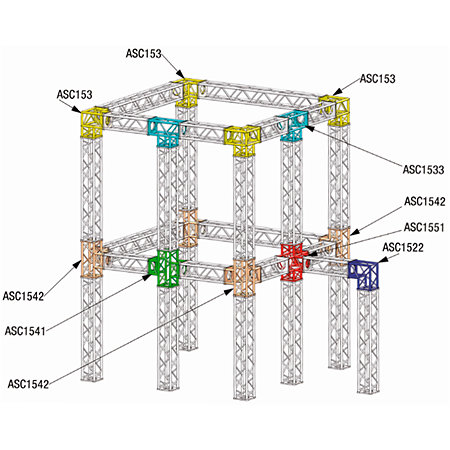 ASD ASC 1524 Angle 2 départs 120 degrés  0,25m x 0,25m