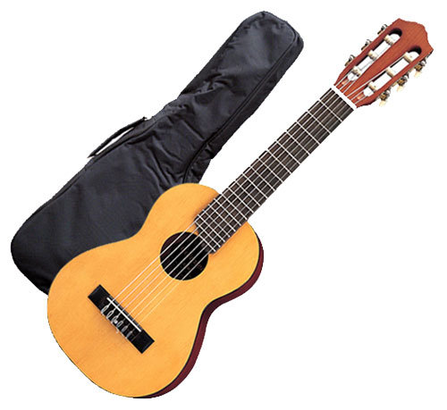A hybrid between guitar and ukulele GL1 with 6 Nylon Strings and Fitted Yamaha Gigbag 70 cm Tobacco Brown Sunburst Yamaha Acoustic Guitalele