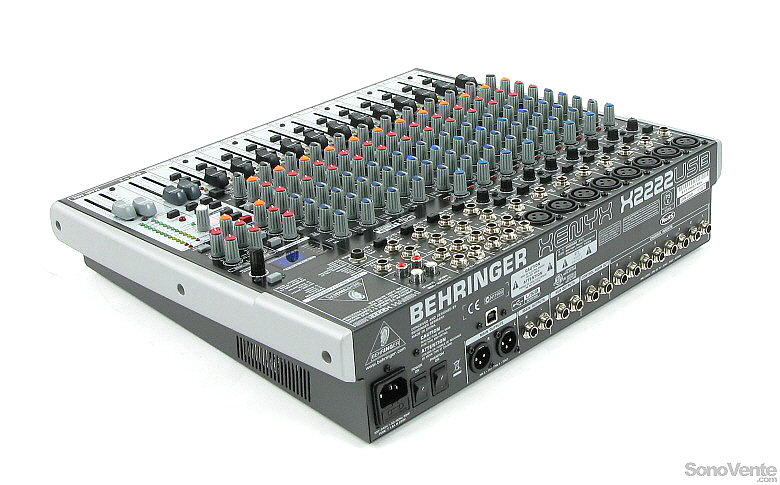 Behringer X2222Usb Table de Mixage Haut de Gamme 22-Entrées 2/2-Bus avec  Préamplis et Compresseurs de Micros Xenyx, Eq British, Processeur
