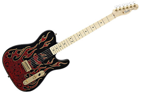 Signature James Burton - Red Flames Fender