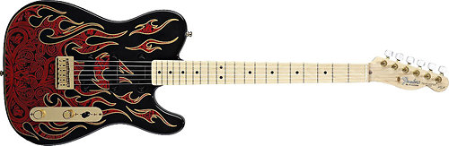 Signature James Burton - Red Flames Fender