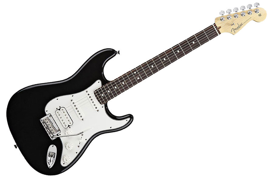 American Standard Strat HSS - Black - Rwd Fender