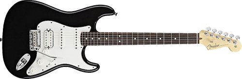 American Standard Strat HSS - Black - Rwd Fender