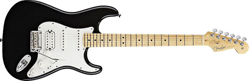 American Standard Strat HSS - Black Fender