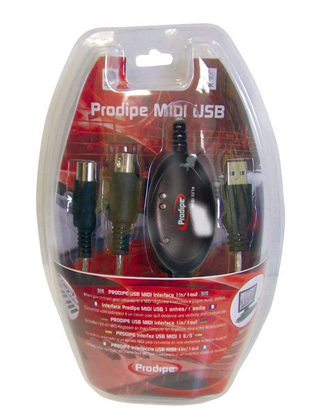 Interface MIDI USB Prodipe 1i1o - Entrée/Sortie MIDI Pour Clavier & Ordinateur