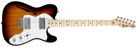 Classic Series '72 Telecaster Thinline 3 Couleur Sunburst Fender