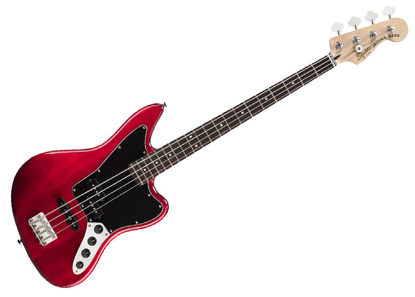Squier by FENDER Vintage Modified Jaguar Bass Special Crimson Red Transparent