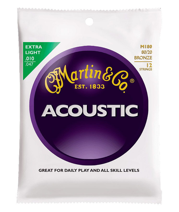 Martin Strings Acoustic M180 Extra Light 12-String 10-47