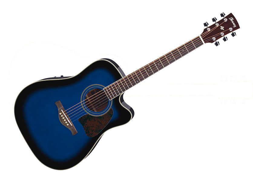 Ibanez AW70ECE-TBS - bleu dégradé transparent