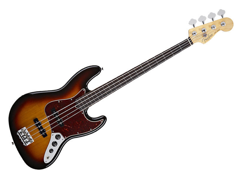 Fender American Standard Jazz Bass - 3 Tons Sunburst Fretless - RW