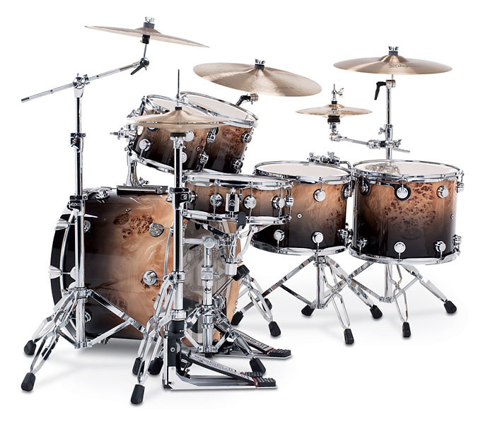DW DW COLLECTOR'S EXOTIC MAPA BURL CANDY BLACK FADE