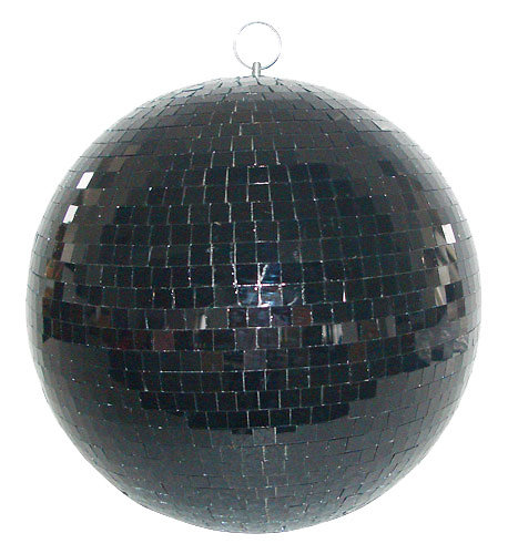 Ibiza MB012BL Boule à facettes noire 30cm