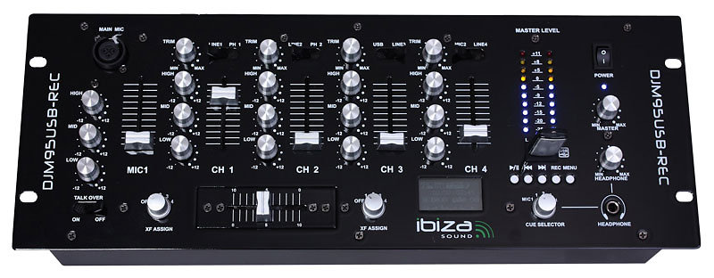 Ibiza Sound - Table de mixage 19 avec 12 entrées - 6 canaux
