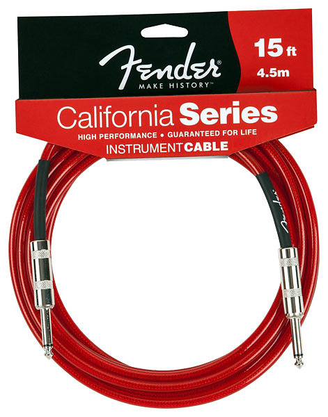 Câble Instrument 4.5 M Candy Apple Red Fender
