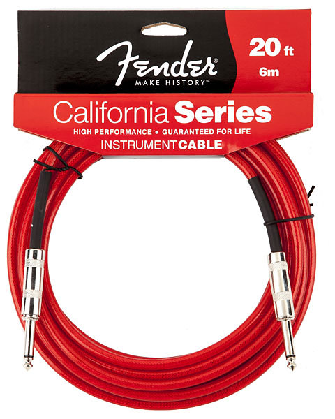 Câble Instrument 6M Candy Apple Red Fender