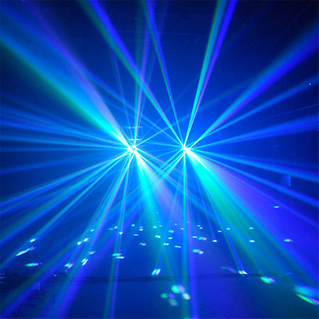 PACK Jeux de lumière Sono DJ LIGHT 2 EFFETS DERBY Noir 4 LEDs RGBW