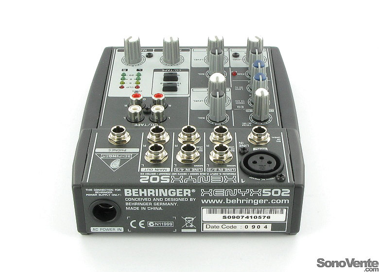 Xenyx 502 : Console de Mixage Analogique Behringer - SonoVente.com