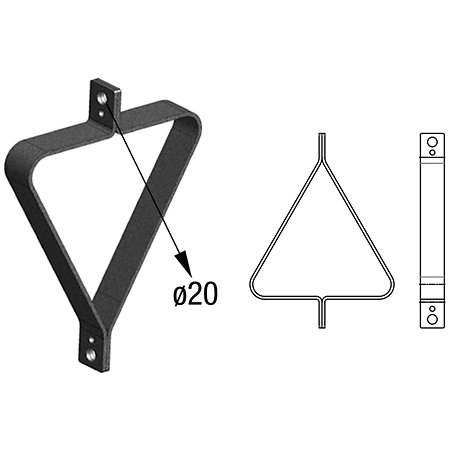 ASD SP250PB Suspension de plafond triangulaire pour SD 250