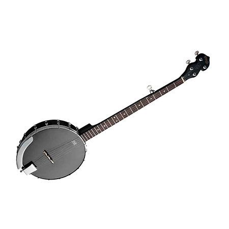 Stagg BJW-OPEN 6-String Open Back Guitar Banjo with Guitar Headstock Black 