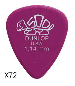 Dunlop 41R114 Delrin très dur 1.14mm Sachet de 72