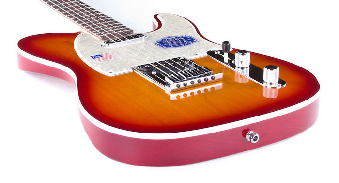 American Deluxe Telecaster Maple Aged Cherry Burst Fender