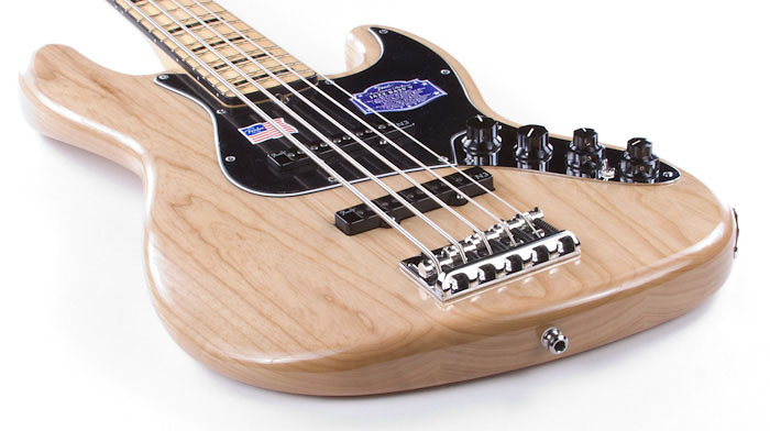 Fender American Deluxe Jazz Bass V Ash Maple White Blonde
