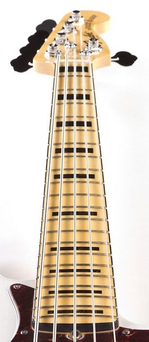 American Deluxe Jazz Bass V Ash Maple White Blonde Fender