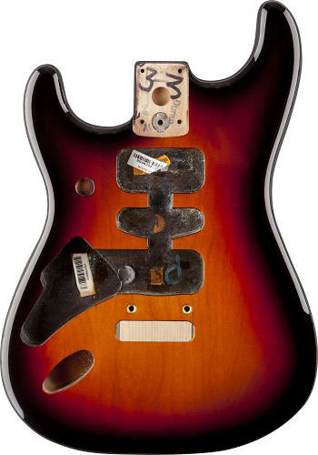 Fender Corps Stratocaster USA Gaucher 3 Tons Sunburst