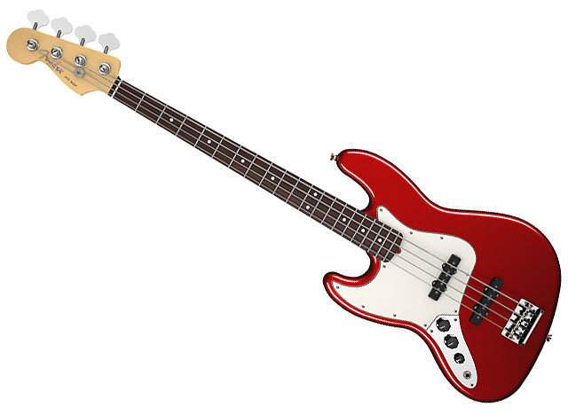 American Standard Jazz Bass LH Rosewood Mystic Red Fender