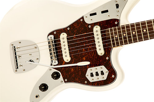 Vintage Modified Jaguar Olympic White Squier by FENDER