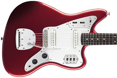 Vintage Modified Jaguar Candy Apple Red Squier by FENDER