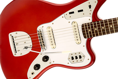 Vintage Modified Jaguar Candy Apple Red Squier by FENDER
