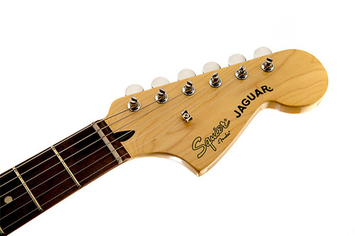 Vintage Modified Jaguar Candy Apple Red Squier by FENDER