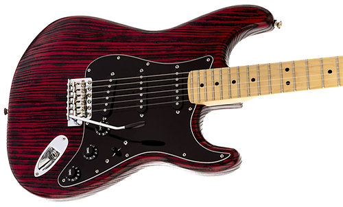 Limited Edition Sandblasted Stratocaster Crimson Red Transparent Fender
