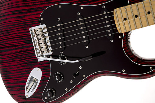 Limited Edition Sandblasted Stratocaster Crimson Red Transparent Fender