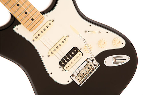 American Standard Strat HSS Shawbucker Black Fender