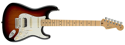 American Standard Strat HSS Shawbucker Maple 3 Color Sunburst Fender