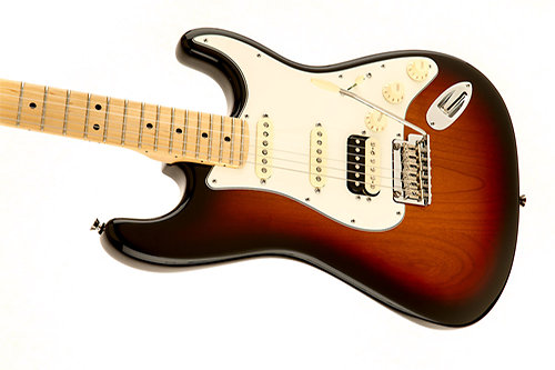 American Standard Strat HSS Shawbucker Maple 3 Color Sunburst Fender