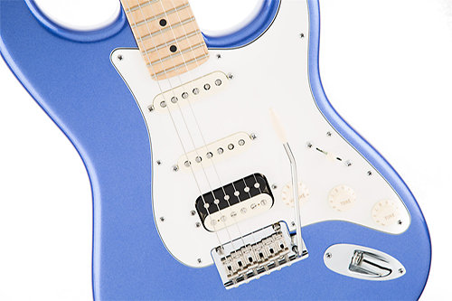 American Standard Strat HSS Shawbucker Maple Ocean Blue Metallic Fender
