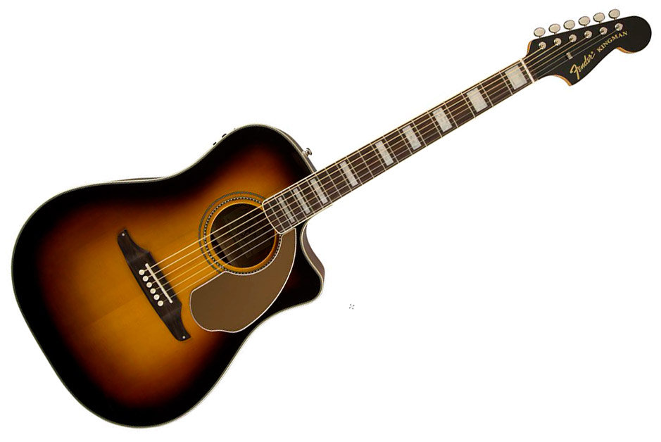 Kingman ASCE 3 Color Sunburst + ETUI Guitare Folk Electro Fender