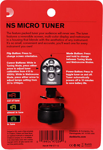 PW-CT-12 Micro Headstock Tuner D'Addario