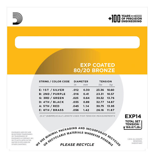 EXP14 NY Steel 12/56 Light Top/Medium Bottom D'Addario