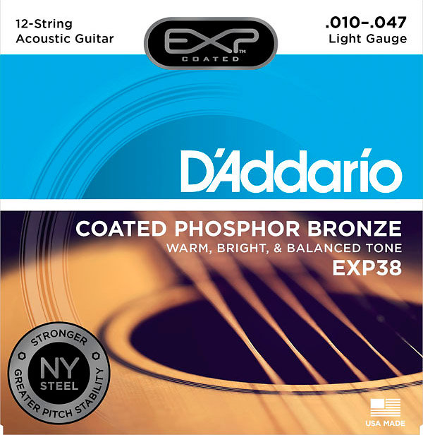 D'Addario EXP38 NY Steel 10/47 Light 12 cordes