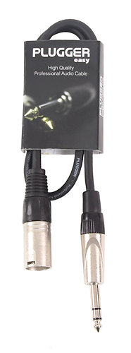 Plugger Câble XLR Mâle 3b - Jack Mâle Stéréo 0.6m Easy